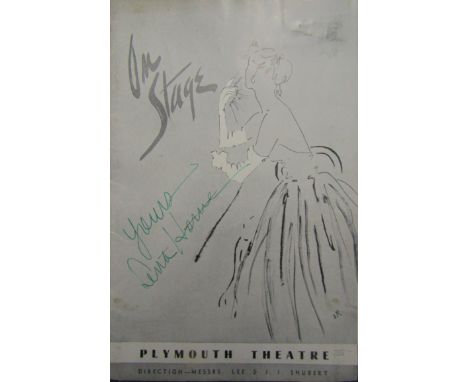 Cabaret programme signed by Natasha Richardson &amp; Red Gloves programme signed by Lena Horne 