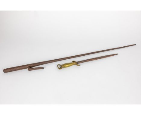 lot with a quite long Japanese Jitte, used to break a katana &amp; a Japanese Kabutowari with bronze grip, used during fights