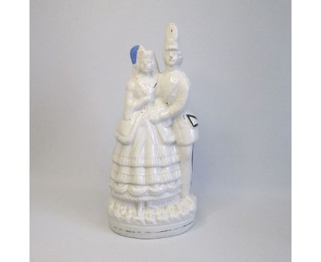 A Staffordshire figure of Princess Helena and Prince Christian of Schleswig-HolsteinPugh A figure 224Circa: 1866Size: 30.5cm 