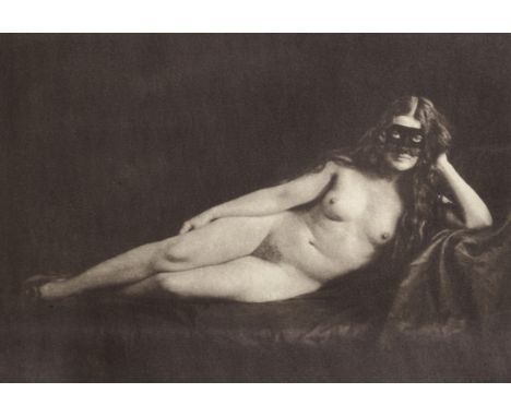 Dr. Paul Gerhardt, and anotherMasked nudes, c.1890 and 1920Bromoil print, signed in ink on recto, with affixed paper label to