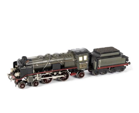 MÄRKLIN 0 gauge 20 volt electric 4-4-2 locomotive and tender, 1931-1932Cat. ref. CER66/13020 engine with external piping, han