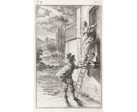 LA FONTAINE (JEAN DE)Contes et nouvelles en vers, 2 vol.,  half-titles, engraved portrait of the author, 24 engraved plates a