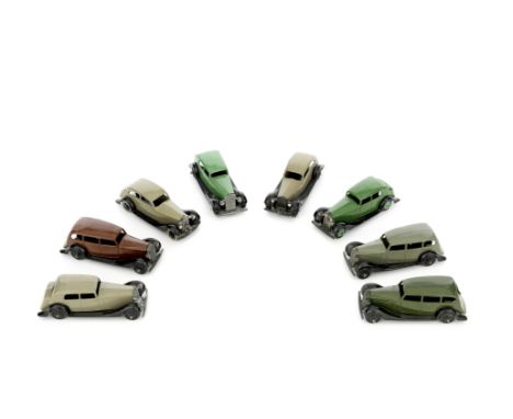 DINKY 30 Series carsFawn 30b Rolls-Royce, fawn 30b Rolls Royce smooth hubs and open chassis, light green 30c Daimler, medium 