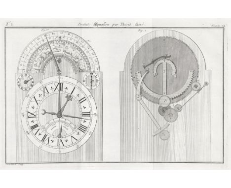 THIOUT (ANTOINE)Traité de l'horlogerie, méchanique et pratique, 2 vol.,  second edition, 91 folding engraved plates, occasion