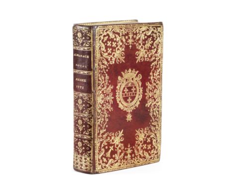 ALMANACH ROYALAlmanach royal pour l'année 1771,  contemporary French red morocco gilt, covers richly gilt with arms at centre