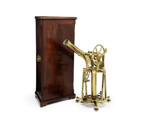 A rare W &amp; S Jones Brass Portable Equatorial Transit telescope, English, Early 19th Century,signed W S Jones, Holborn, Lo