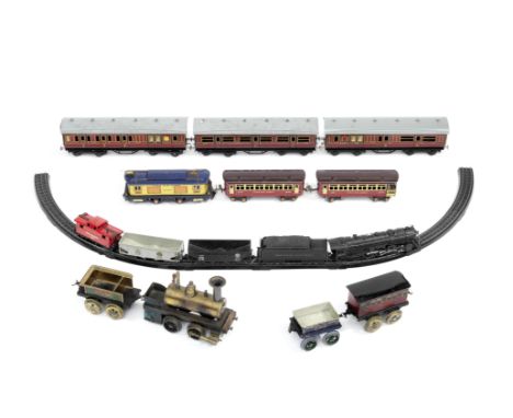 Collection of various trains and rolling stock including EPL (Plank) live steam locomotive2 1/2in gauge Plank 0-4-0 'VULCAN' 