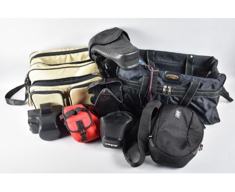 A Collection of Various Empty Camera Bags for Nikon, Minolta Etc 