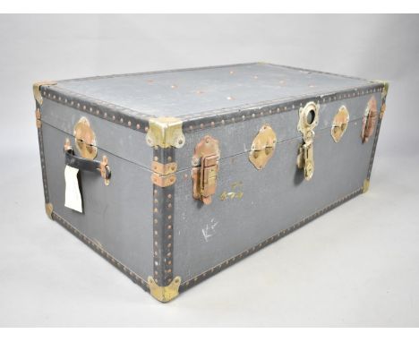 A Vintage Travelling Trunk, 91cms Wide 