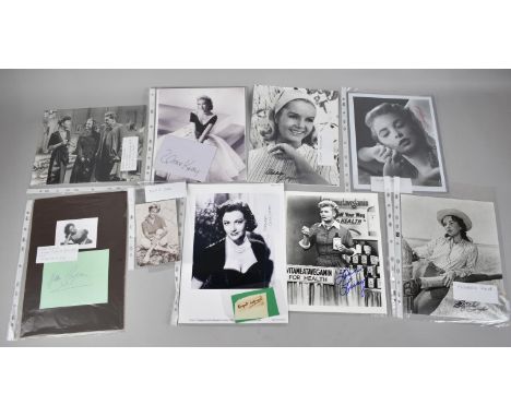 A Collection of Various Autographs and Signed Photographs for Vintage Actresses to include Margaret Lockwood, Janet Leigh, El
