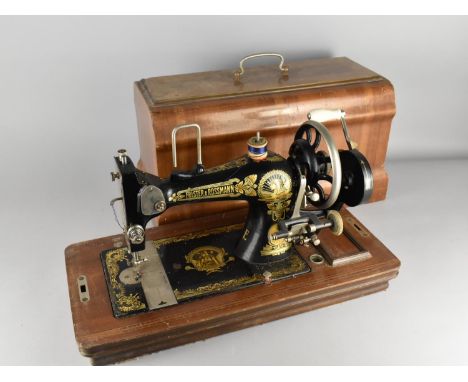 A Vintage Frister &amp; Rossmann Manual Sewing Machine 