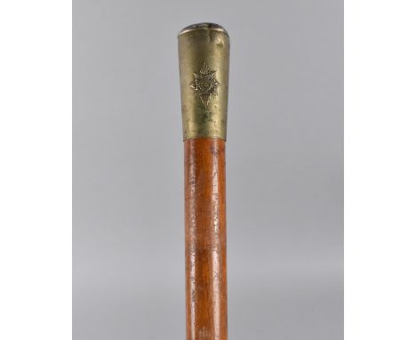 A Vintage Military Pacing Stick for The Worcestershire Regiment, 91cms Long 