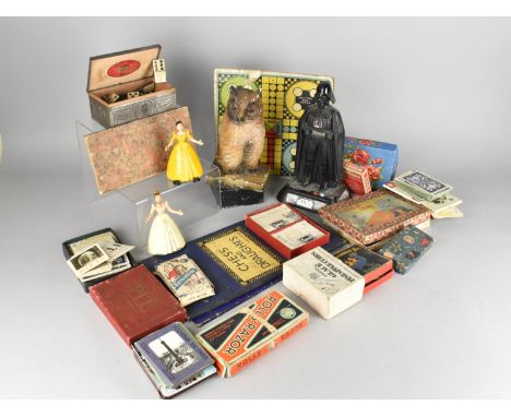 A Collection of Various Vintage Sundries to Include Games, Cards, Dominoes etc 