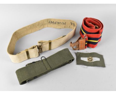 A Collection of Various Vintage Military Belts 