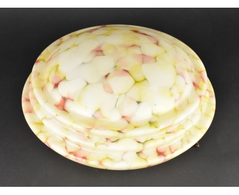 A Mid 20th Century Opaque Glass Ceiling Fly Catcher Light Shade, 35cms Diameter 
