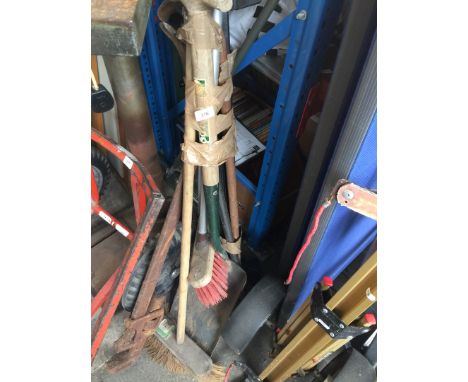 A bundle of garden tools and other 