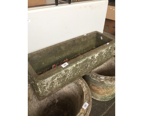A long rectangular garden planter 