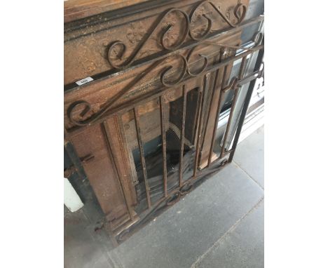 A wrought metal gate 