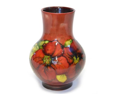 Moorcroft Anenome pattern flambe vase Moorcroft Anenome pattern flambe vase, painted and impressed marks to base, 18cm highCr