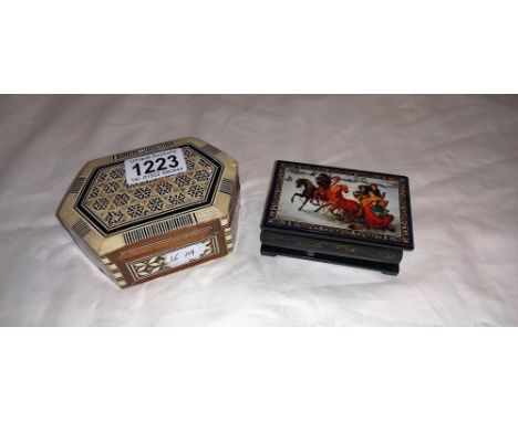 2 ornate trinket boxes