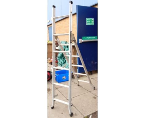 An Abru 3 way step ladder