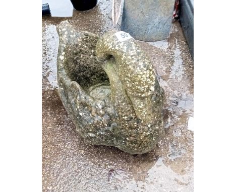 A stone swan planter COLLECT ONLY
