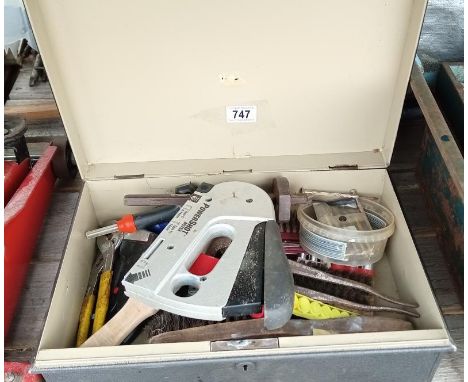 A metal case full of tools COLLECT ONLY