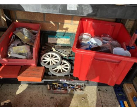 A shelf of useful workshop consumables COLLECT ONLY