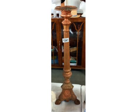 A tall cast iron ormalu style Pritchett candlestick 70cm high COLLECT ONLY