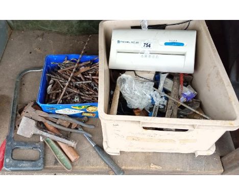 A quantity of drill bits, tools, shredder etc COLLECT ONLY