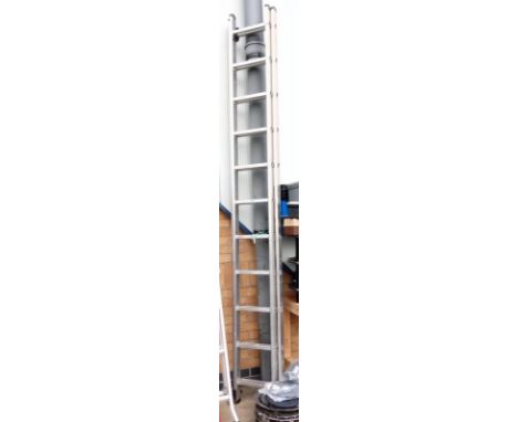 An as new double aluminium ladder COLLECT ONLY.