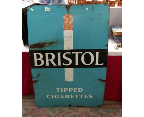 A very good Bristol Tipped Cigarettes enamel sign, COLLECT ONLY.