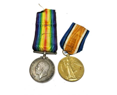 WW1 Medal Pair with Original Ribbons Named 204924 Pte. S. Tatter l/pool .r 