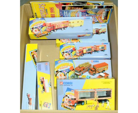 Corgi a boxed Chipperfields group to include 97889 AEC Cage Truck &amp; Trailer, 31703 Land Rover Morris Minor Pick Up Thames