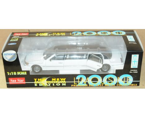 Sun star - a boxed 1:18th Scale No.1260 The New Millennium Edition 2000 Limousine. Condition is Excellent (unchecked for comp