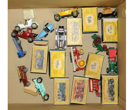 Matchbox Models of Yesteryear a mainly boxed group to include Y-5 1929 4.5 Litre Bentley, Y-6 Supercharged Bugatti Type 35, Y