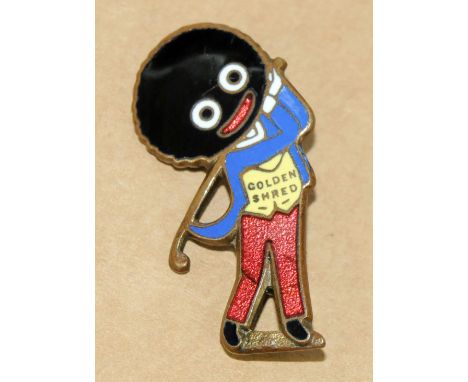 Robertson's golly pre-war Jolly Golly Golfer vintage badge, 1930s, with strengthening bar to the feet, impressed MILLER 118 B
