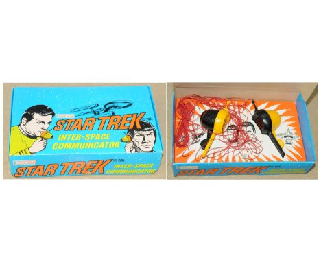 Lone Star Trek vintage Inter-Space Communicator set. Conditions generally appear Near Mint in generally Good Plus box.