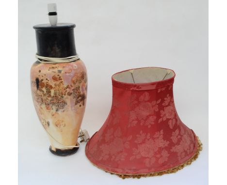 John BEDDING (1947)Large lamp base with antique shadeBurnished and fumed with metallic saltsCirca 1995Together with sign accr