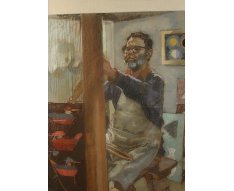 Ken SYMONDS (1927-2010)Breon O'CaseyPastel on paperSignedInscribed to the back and dated 198673 x 52.5 cm(See back page illus