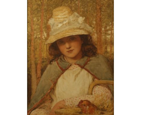 Edwin BALE (1842-1923)Portrait of a girlWatercolour Signed 39 x 29cm Condition report: Excellent condition.Overall size with 