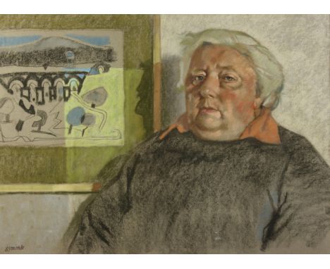 Ken SYMONDS (1927-2010)Tony GilesPastel on paperSignedInscribed to the back and dated 198652.5 x 73 cmPart of a remarkable co