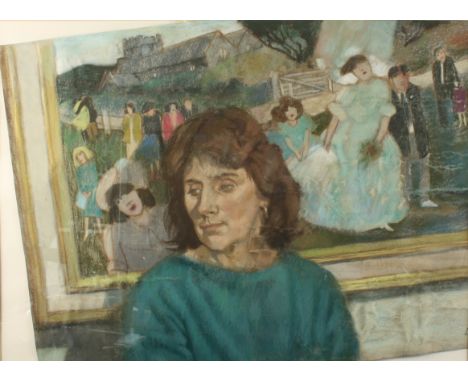 Ken SYMONDS (1927-2010)Gill WatkissPastel on paperSignedInscribed to the back and dated 198652.5 x 73 cm(See back page illust