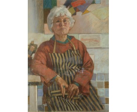 Ken SYMONDS (1927-2010)Wilhemina Barns-GrahamPastel on paperSignedInscribed to the back and dated 198673 x 52.5 cm(See back p