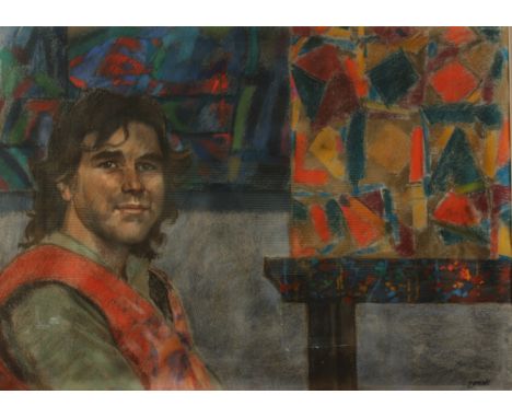 Ken SYMONDS (1927-2010)Anthony FrostPastel on paperSignedInscribed to the back and dated 198652.5 x 73 cm(See back page illus