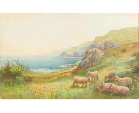 Arthur Stanley WILKINSON (c.1860-1930)Cliff Pastures at Helford Point, Cornwall and Looking Towards the Entrance to the Helfo