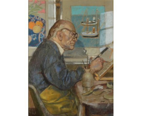 Ken SYMONDS (1927-2010)Bryan PearcePastel on paperSignedInscribed to the back and dated 198673 x 52.5 cm(See back page illust