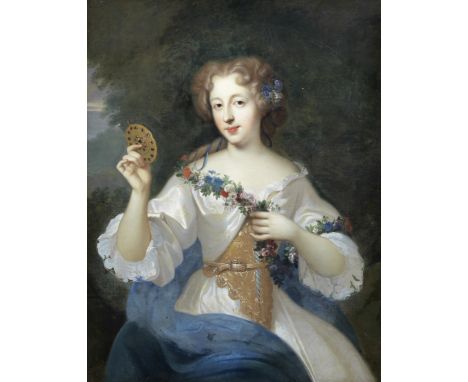 Attributed to Henri Gascars (Paris 1635-1701 Rome)Portrait of a lady, said to be the Comtesse de Montdidier, three-quarter-le