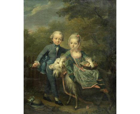 Johann Melchior Wyrsch (Buochs 1731-1798)Portrait of a young boy and a girl, traditionally identified as Antoine and Gabriell