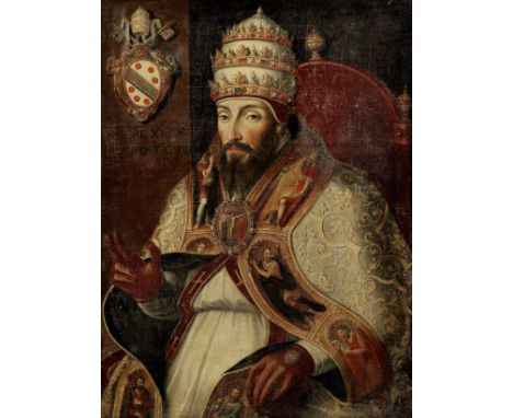 Italian School, 18th CenturyPortrait of Pope Gregory XI, seated three-quarter-length inscribed 'PA GRE XI DE/ BEAUFORT CANILL